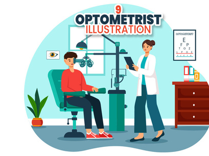 9 Optometrist Illustration