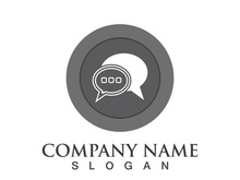 Speech bubble icon logo template vector illustration