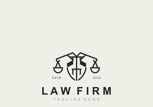 Law firm Logo lawyer office Simple Design inspiration symbol template
