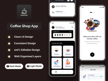 Coffee Shop Mobile App Design - Figma UI Kit for Coffee Shop preview picture