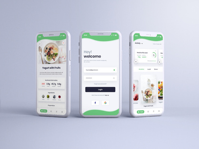 Diet app Plus Website UI Design