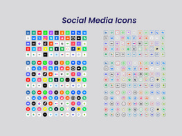 Popular social media logo icons preview picture