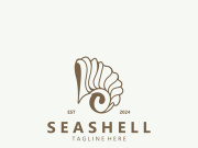 Seashell Logo. Ocean Animals premium quality graphic outline symbols collection