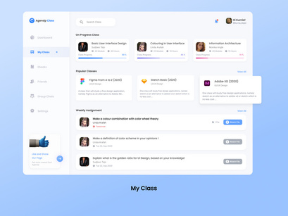Agensip Class - Online Class Saas App