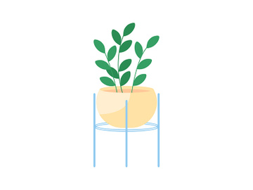 Indoor house plant semi flat color vector object preview picture
