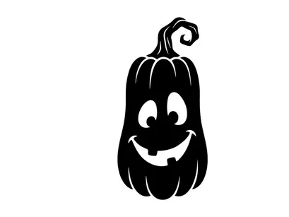 Cute Halloween Pumpkin Character with Smiling Face and Big Eyes