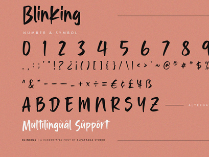 Blinking - Handwritten Font