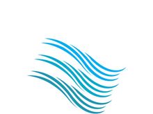 Wave beach vector illustration design logo