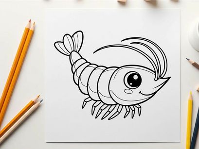 Cute cartoon squid smiling vector illustration flat design