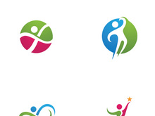 Fun and happy people logo sign illustration vector design