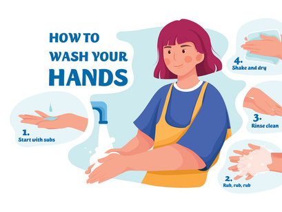 M96_Wash your hands Illustrations