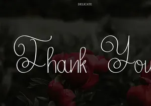 Delicate Curly Hand Writing