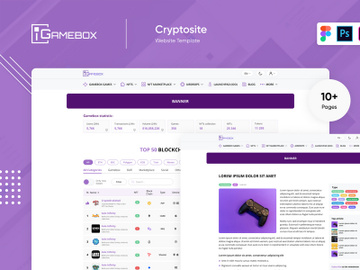 Cryptosite and NFT Ui Design Template preview picture