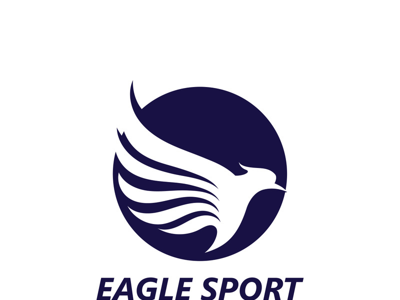 Eagle wing logo design vector image template