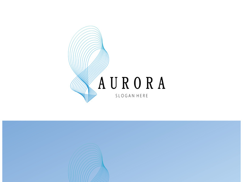 aurora logo design icon illustration vector template