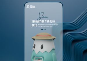 3D Render Post Insights UI Concept
