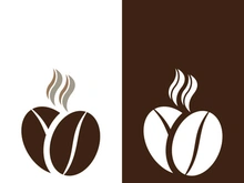 Coffee bean icon vector illustration template