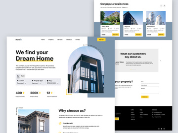 Real Estate Landing Page Template Design preview picture
