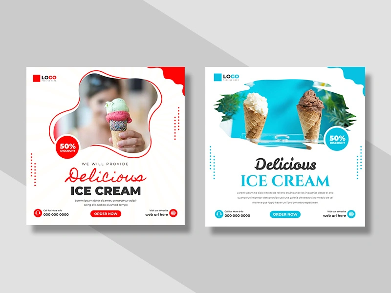 Ice Cream Instagram Post Banner Ver-2