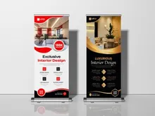 Interior Design Agency Roll Up Standee Template