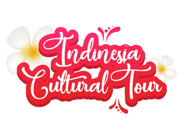 Indonesia cultural tour flat poster vector template preview picture