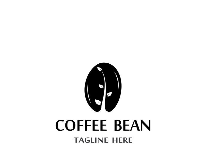 Premium coffee bean logo design.