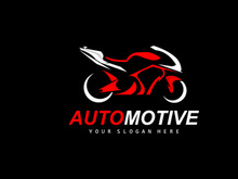 Motorcycle Logo, MotoSport Vehicle Vector, Design For, Automotive