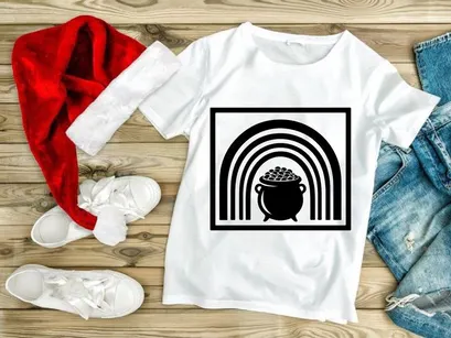 Pot of Gold Under Rainbow