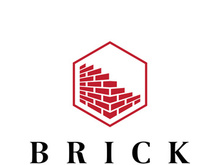creative brick logo designs for buildings, architectural buildings, civil engineering, building materials shops