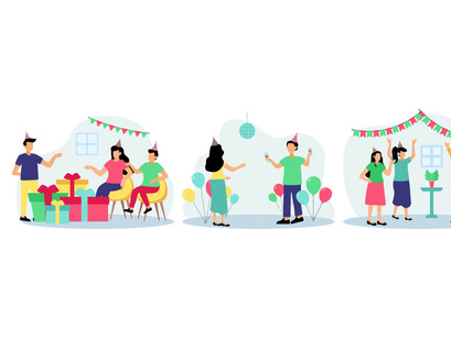 Birthday Flat Illustration