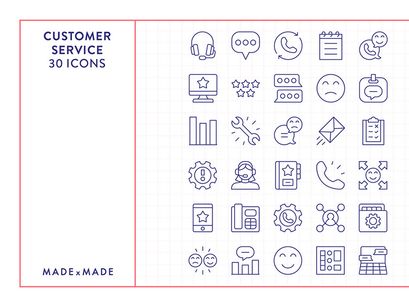 30 Customer Service Icons