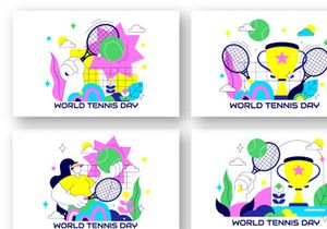 10 World Tennis Day Illustration