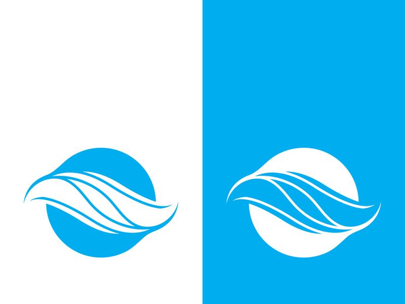 Wave beach vector illustration design logo