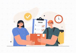 15 Courier or Delivery Service Illustration