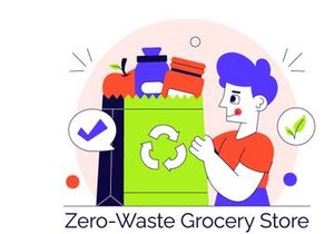 10 Zero Waste Grocery Store Illustration