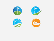 Golf logo vector icon stock illustration