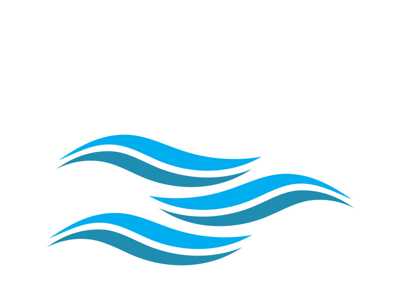 Wave beach vector illustration design logo