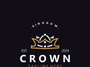 Crown logo simple design template. Vintage Crown Logo Royal King Queen concept symbol icon