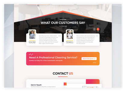 Professional Commercial Cleaning Service UI Kit