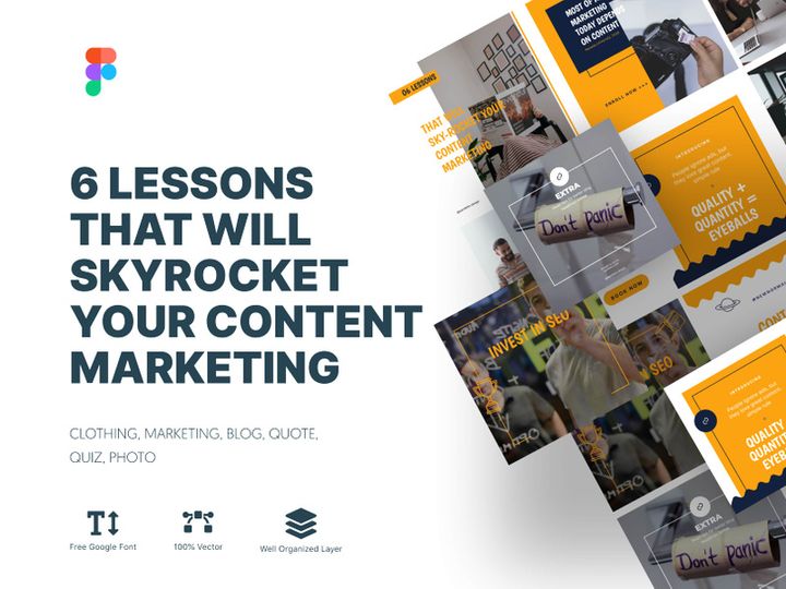 6 lessons that will skyrocket your content marketing. Marketing Instagram Templates