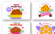 10 National Muffin Day Illustration