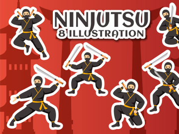 8 Ninjutsu Ninja Shinobi Illustration preview picture