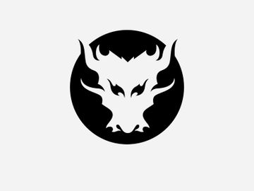 Dragon head logo vector icon preview picture
