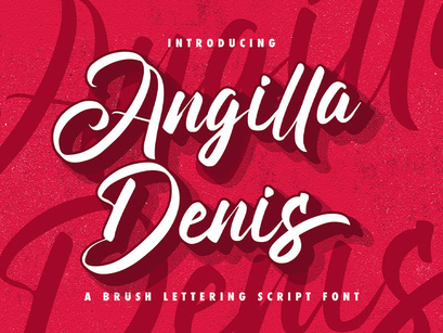 Angilla Denis - Brush Script Font