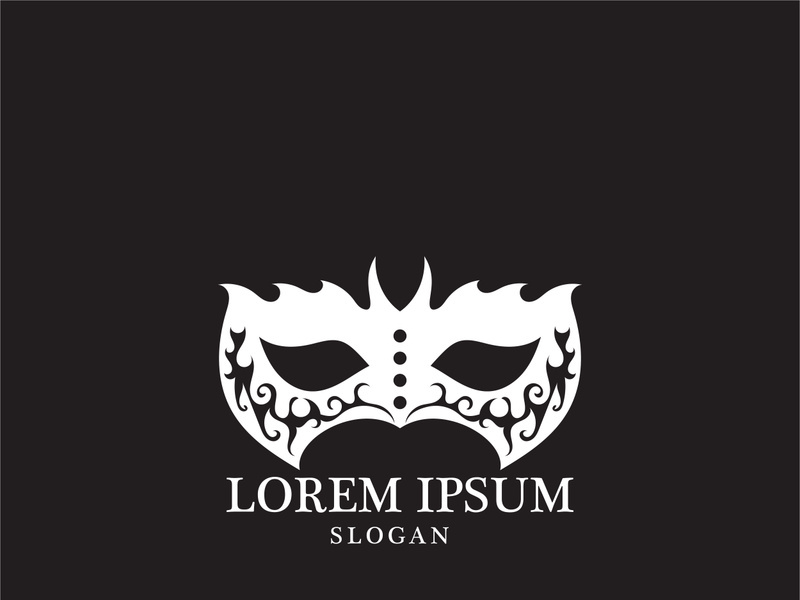 Masquerade Carnival Mask Icon and symbol vector