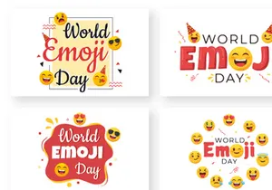 17 World Emoji Day Celebration Illustration