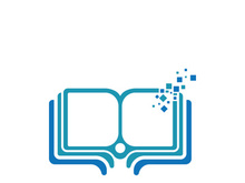 Digital book logo technology vector icon design