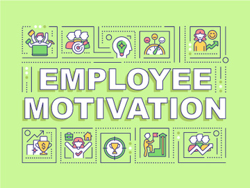 Employee motivation word concepts green banner preview picture