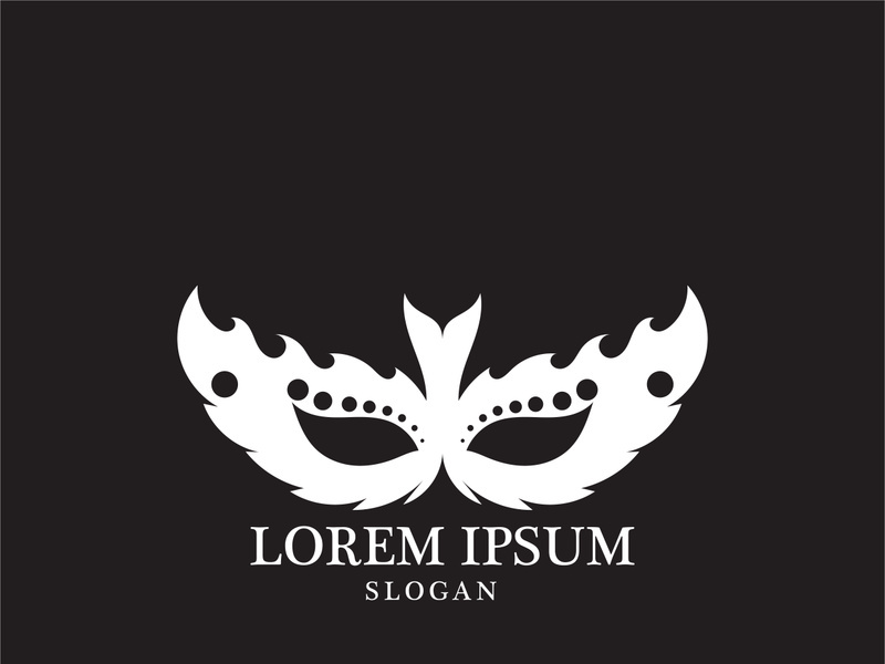 Masquerade Carnival Mask Icon and symbol vector