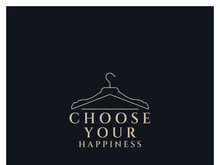 Simple clothes hanger logo details with creative design.for business, boutique, fashion, lifestyle, beauty, wardrobe, wedding dress, clothing store